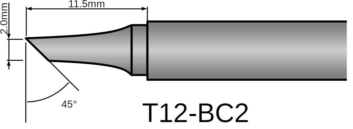 コテ先 (ステーション型はんだごてキット用 T12規格)